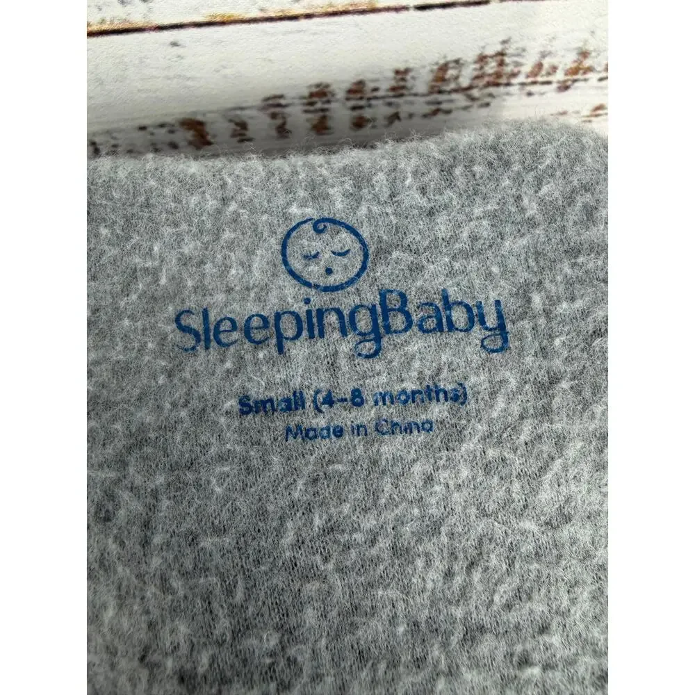 Sleeping Baby Zipadee Zip Sleep Sack Gray Neutral Microfleece Small 4-8mo Unisex